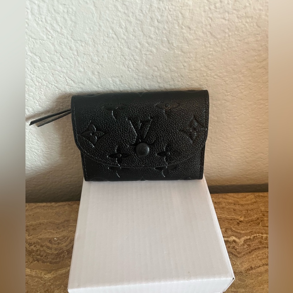 Black Monogram compact wallet